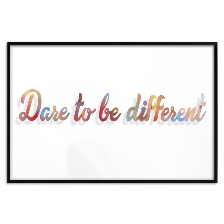 Wall Poster Dare to be different - colorful English texts on a white background 115298 additionalImage 18