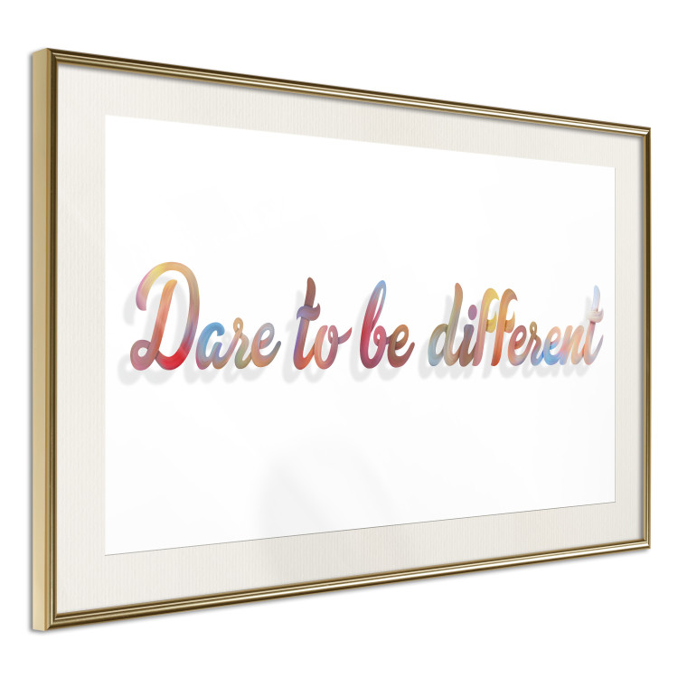 Wall Poster Dare to be different - colorful English texts on a white background 115298 additionalImage 2