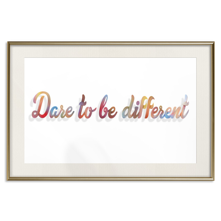 Wall Poster Dare to be different - colorful English texts on a white background 115298 additionalImage 19