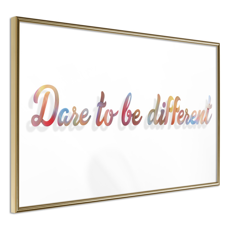 Wall Poster Dare to be different - colorful English texts on a white background 115298 additionalImage 12