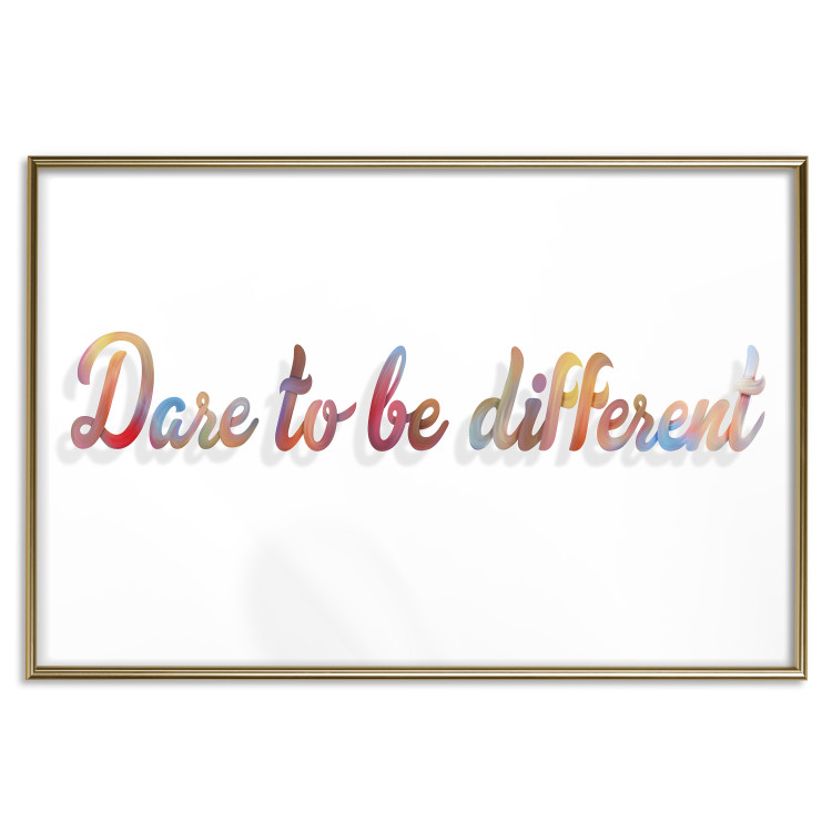Wall Poster Dare to be different - colorful English texts on a white background 115298 additionalImage 20