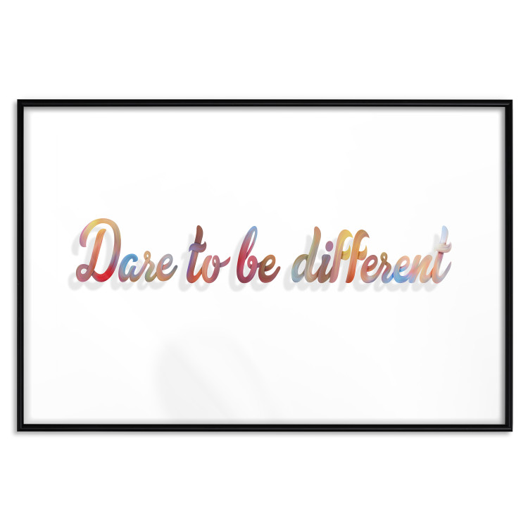 Wall Poster Dare to be different - colorful English texts on a white background 115298 additionalImage 17