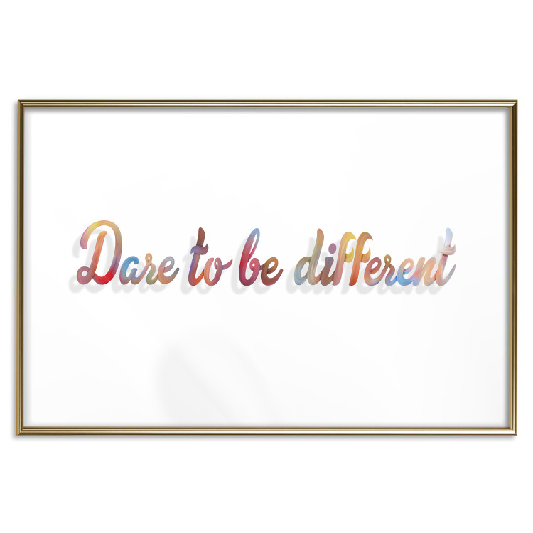 Wall Poster Dare to be different - colorful English texts on a white background 115298 additionalImage 16