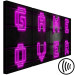 Canvas Art Print Light of Pink Texts (4-part) - Game Over in Neon Style 116998 additionalThumb 6