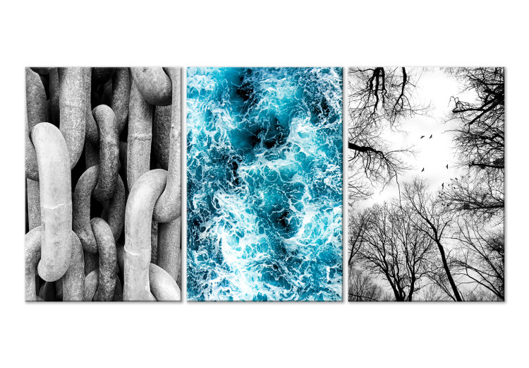 Canvas Print Restless sea - frames captured during a walk by the sea 117098
