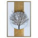 Poster Bare Tree - light blue geometric abstraction with a golden stripe 117598 additionalThumb 25