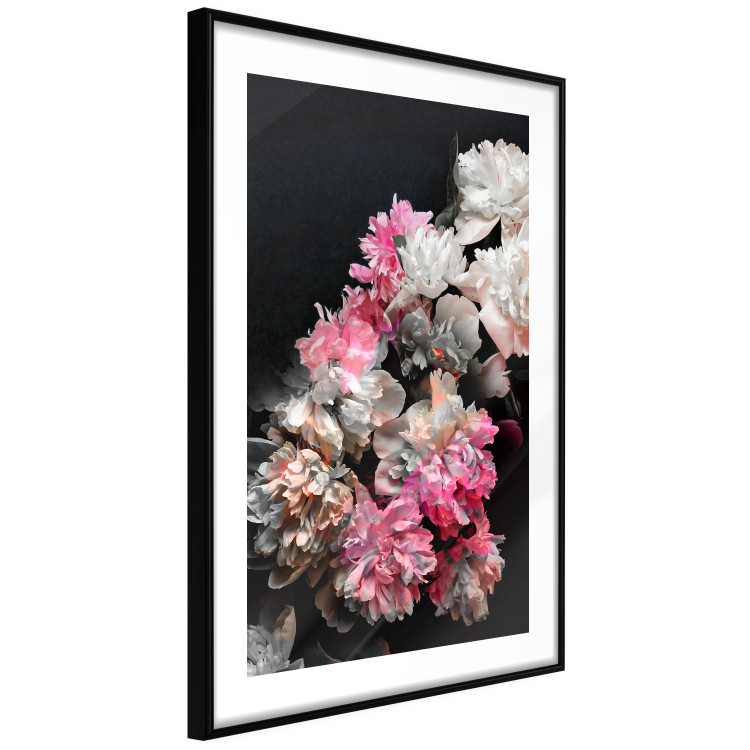 Poster Bouquet in Darkness - composition of colorful flowers on a background of deep black 117898 additionalImage 13