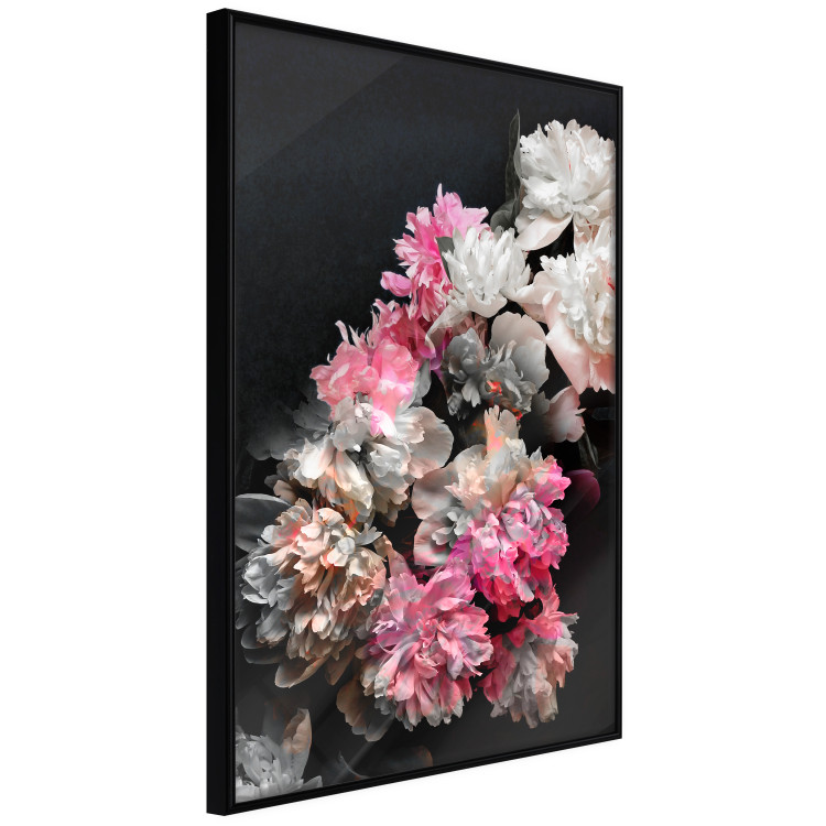 Poster Bouquet in Darkness - composition of colorful flowers on a background of deep black 117898 additionalImage 12
