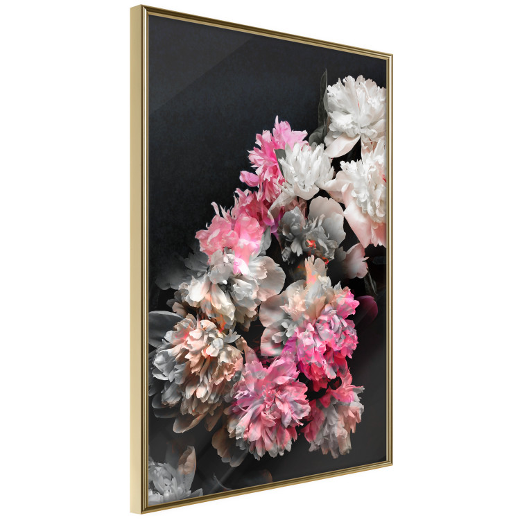 Poster Bouquet in Darkness - composition of colorful flowers on a background of deep black 117898 additionalImage 14
