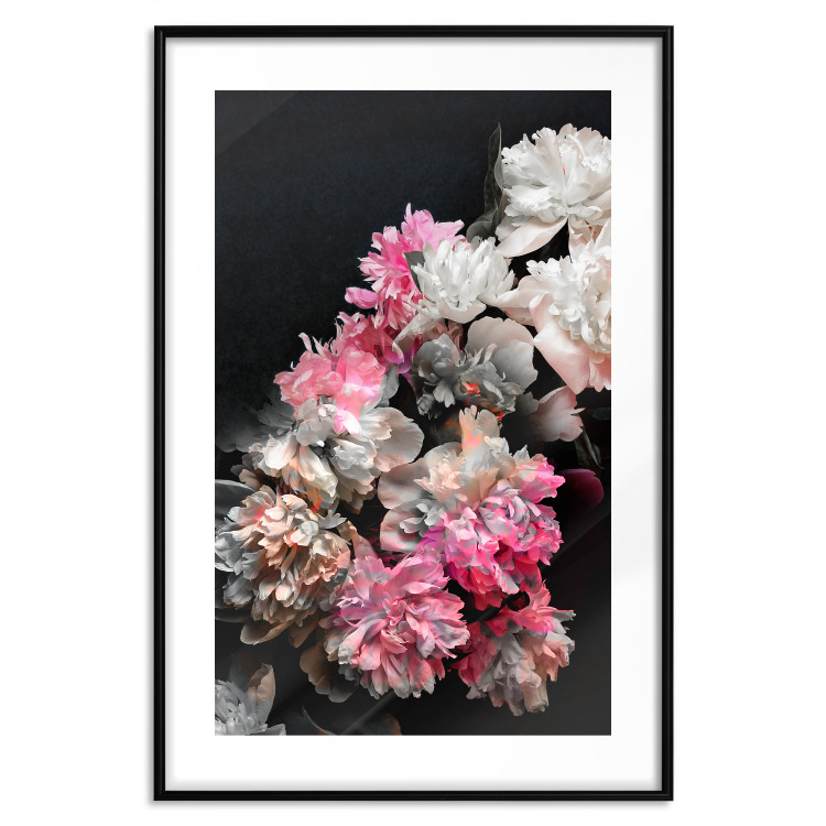 Poster Bouquet in Darkness - composition of colorful flowers on a background of deep black 117898 additionalImage 15