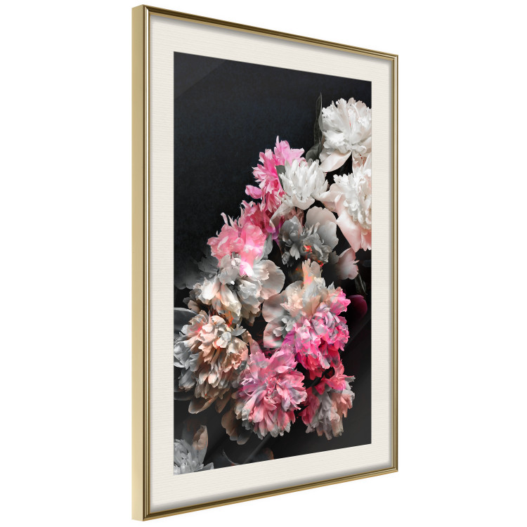 Poster Bouquet in Darkness - composition of colorful flowers on a background of deep black 117898 additionalImage 2