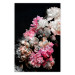 Poster Bouquet in Darkness - composition of colorful flowers on a background of deep black 117898