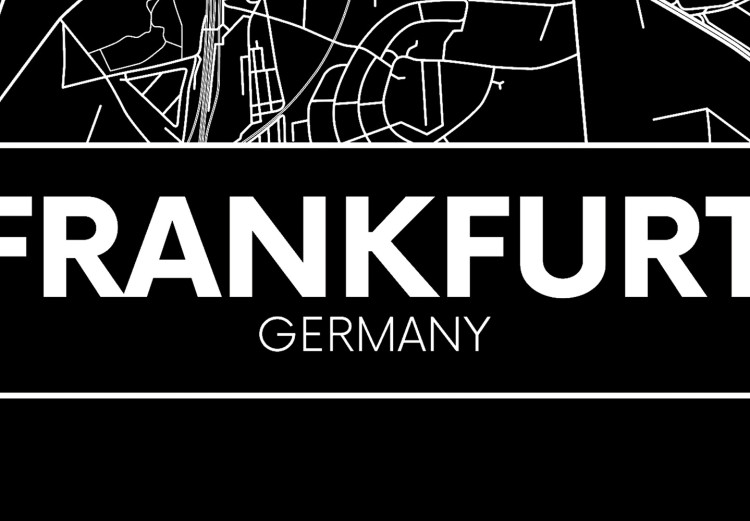 Canvas Art Print Dark Map of Frankfurt (1 Part) Vertical 118098 additionalImage 4