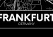 Canvas Art Print Dark Map of Frankfurt (1 Part) Vertical 118098 additionalThumb 4