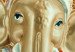 Canvas Art Print Buddha in Elephant Form (5-part) - Zen Calmness in Lantern Light 118198 additionalThumb 5