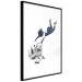 Poster Shopping Frenzy - black and white mural with a character and shopping cart in Banksy style 118698 additionalThumb 11