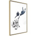 Poster Shopping Frenzy - black and white mural with a character and shopping cart in Banksy style 118698 additionalThumb 12