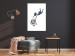 Poster Shopping Frenzy - black and white mural with a character and shopping cart in Banksy style 118698 additionalThumb 2