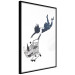 Poster Shopping Frenzy - black and white mural with a character and shopping cart in Banksy style 118698 additionalThumb 10