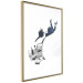 Poster Shopping Frenzy - black and white mural with a character and shopping cart in Banksy style 118698 additionalThumb 6