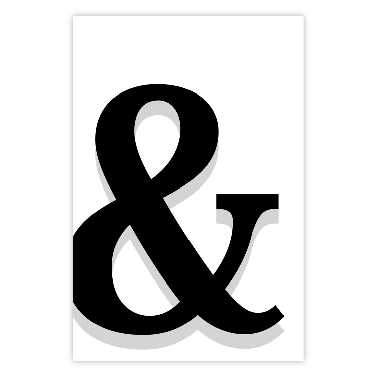 Poster Ornamental Letter - black alphabet letter casting a shadow on a white background 122898