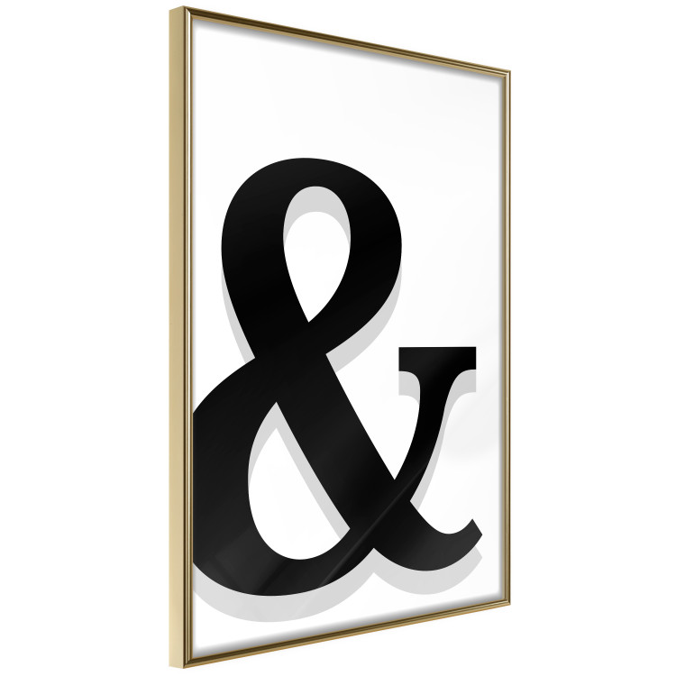 Poster Ornamental Letter - black alphabet letter casting a shadow on a white background 122898 additionalImage 14