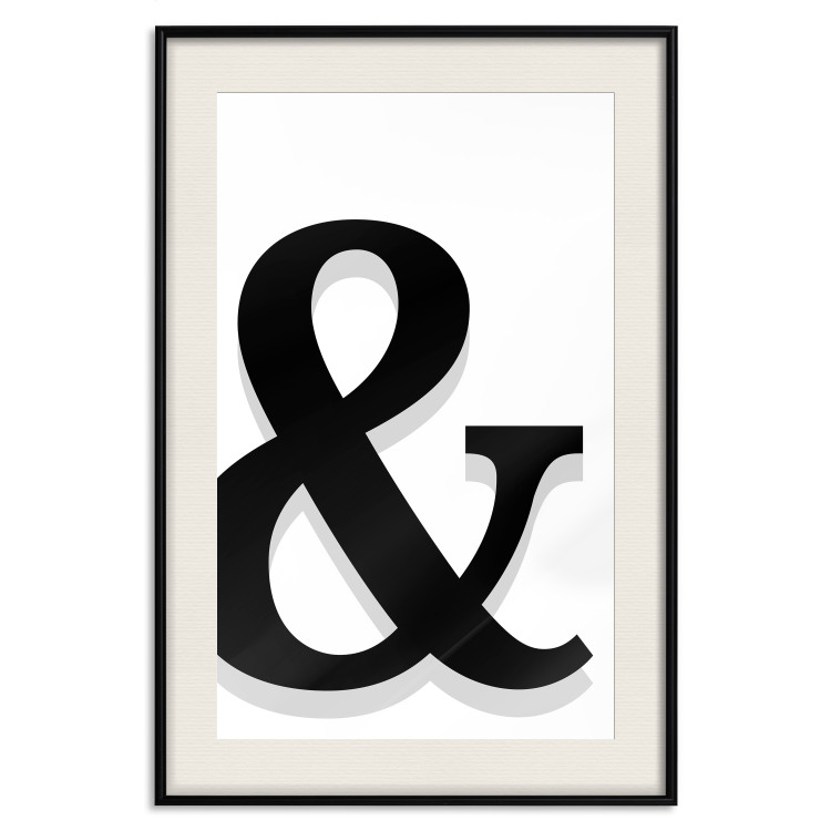 Poster Ornamental Letter - black alphabet letter casting a shadow on a white background 122898 additionalImage 18