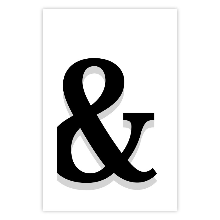 Poster Ornamental Letter - black alphabet letter casting a shadow on a white background 122898 additionalImage 19