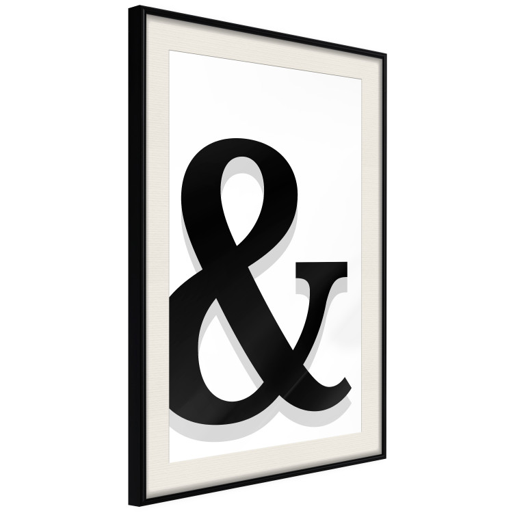 Poster Ornamental Letter - black alphabet letter casting a shadow on a white background 122898 additionalImage 3