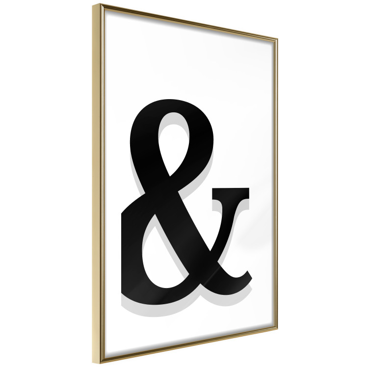 Poster Ornamental Letter - black alphabet letter casting a shadow on a white background 122898 additionalImage 6