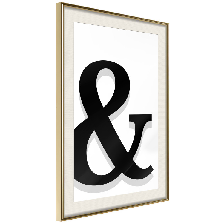 Poster Ornamental Letter - black alphabet letter casting a shadow on a white background 122898 additionalImage 2