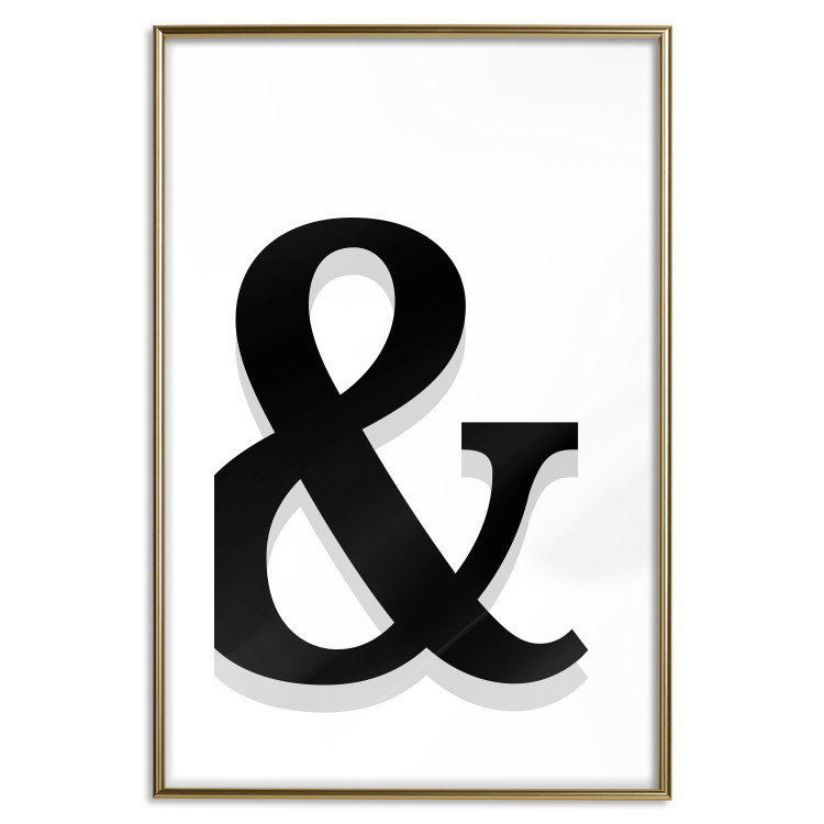 Poster Ornamental Letter - black alphabet letter casting a shadow on a white background 122898 additionalImage 16