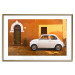 Wall Poster Italian Alley - car on street against orange architecture backdrop 123798 additionalThumb 14