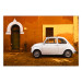 Wall Poster Italian Alley - car on street against orange architecture backdrop 123798
