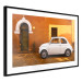 Wall Poster Italian Alley - car on street against orange architecture backdrop 123798 additionalThumb 3
