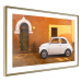Wall Poster Italian Alley - car on street against orange architecture backdrop 123798 additionalThumb 4