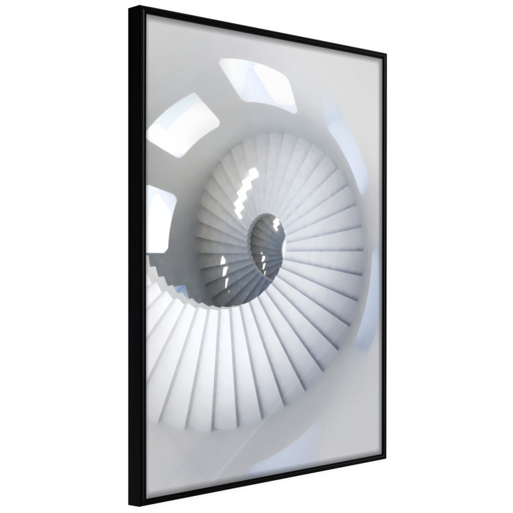 Wall Poster Downward Path - architecture of white stairs in abstract motif 123898 additionalImage 10