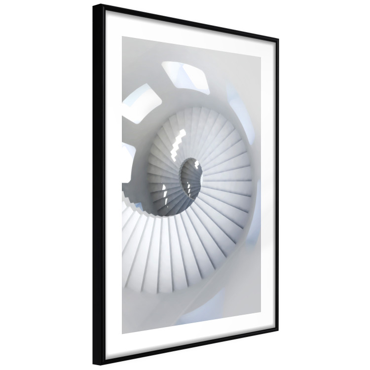 Wall Poster Downward Path - architecture of white stairs in abstract motif 123898 additionalImage 11