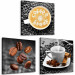 Canvas Art Print Aromatic Coffee (3 Parts) 123998 additionalThumb 2