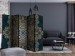 Room Divider Screen Intricate Design II (5-piece) - golden oriental Mandala in black 124098 additionalThumb 4