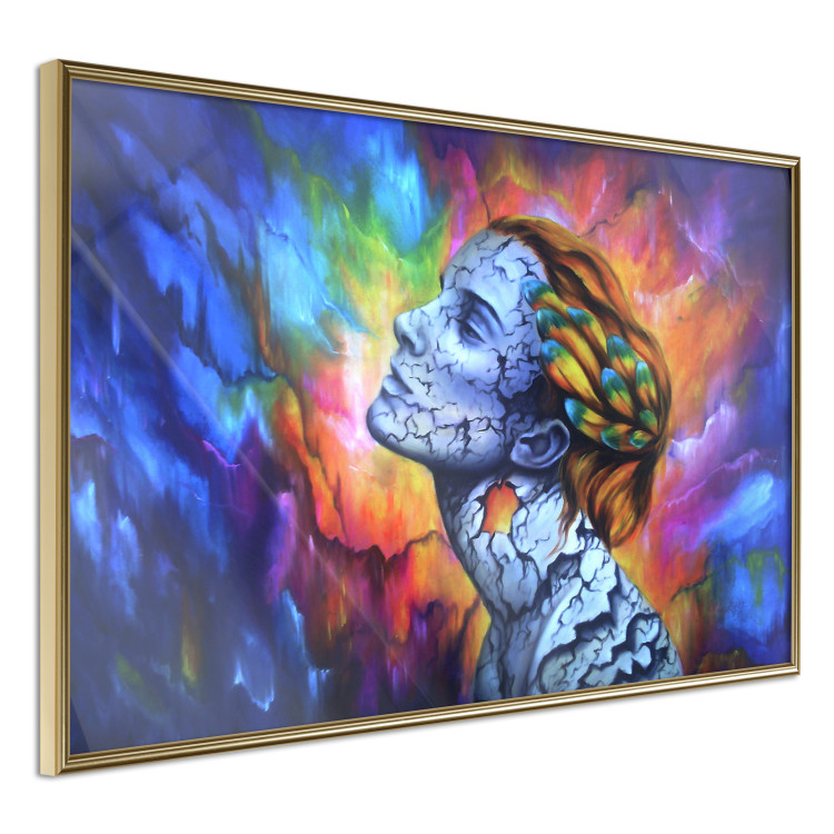Wall Poster Fragility - abstract woman on a colorful background in a watercolor style 127098 additionalImage 12