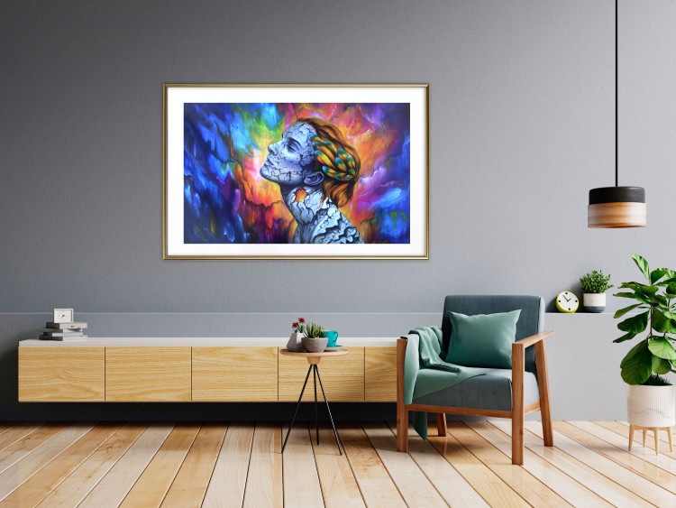 Wall Poster Fragility - abstract woman on a colorful background in a watercolor style 127098 additionalImage 13