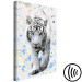 Canvas White Tiger (1-part) vertical - animal with colorful additions 127798 additionalThumb 6