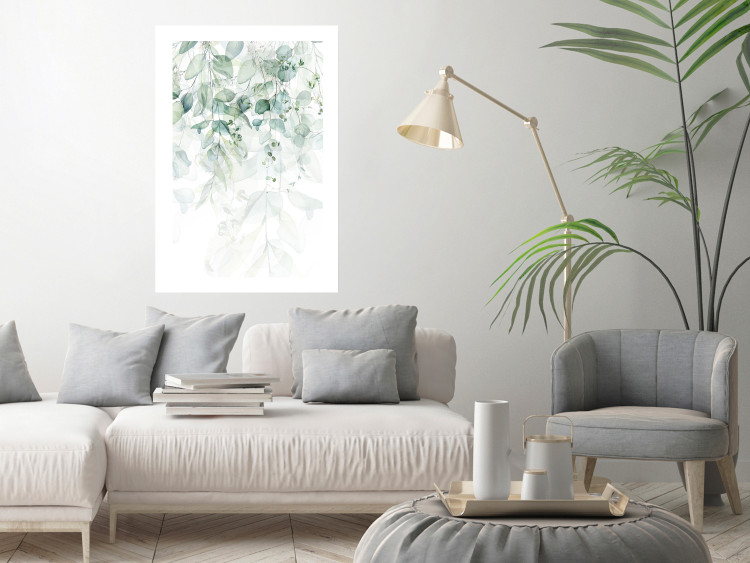 Poster Gentle Touch of Nature - jungle leaves composition on white background 127898 additionalImage 8