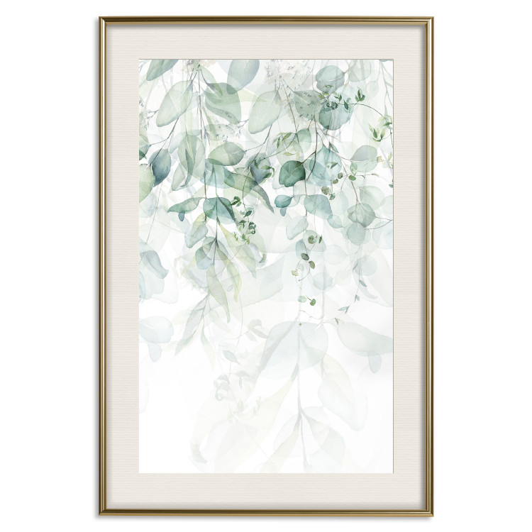 Poster Gentle Touch of Nature - jungle leaves composition on white background 127898 additionalImage 20