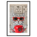 Poster Cat with Coffee - funny composition with domestic pet and text in the background 129098 additionalThumb 15