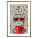 Poster Cat with Coffee - funny composition with domestic pet and text in the background 129098 additionalThumb 14