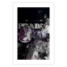 Wall Poster Prada in Flowers - composition of flowers and silver text on a black background 131798 additionalThumb 25