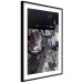 Wall Poster Prada in Flowers - composition of flowers and silver text on a black background 131798 additionalThumb 2