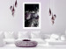 Wall Poster Prada in Flowers - composition of flowers and silver text on a black background 131798 additionalThumb 14